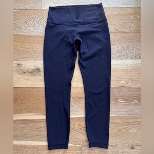 Lululemon Wunder Under Hi-Rise 7/8 Tight 25" Full-On Luxtreme Size 8 True Navy
